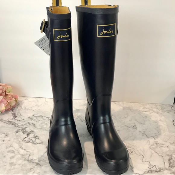Joules Shoes - New with Box - Joules Navy/Yellow Rain Boots (6)
